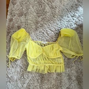 For love and lemons yellow sheer top!